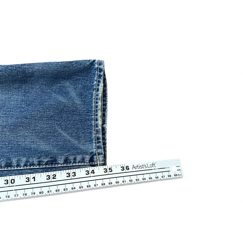 Polo Ralph Lauren Varick Slim Straight Jeans Mens 36x34 Blue Medium Wash Denim